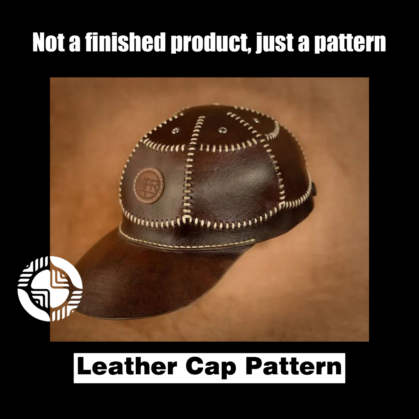 Leather Baseball Cap Die Cutter – DIY Hat Pattern Mold for Leather Craft, Fits 58–61.5 cm Head Size