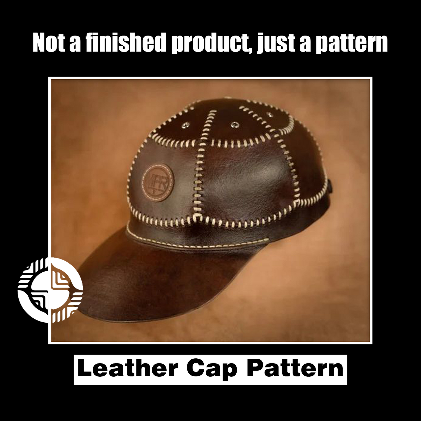 Leather Baseball Cap Die Cutter – DIY Hat Pattern Mold for Leather Craft, Fits 58–61.5 cm Head Size