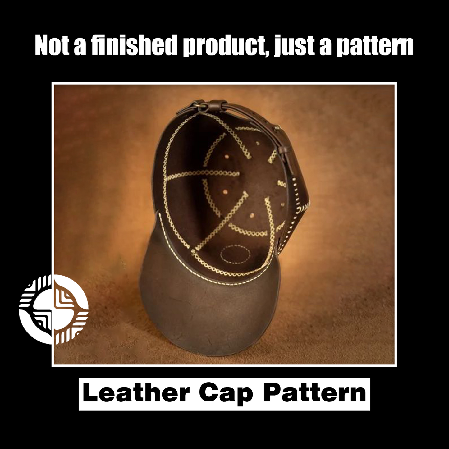 Leather Baseball Cap Die Cutter – DIY Hat Pattern Mold for Leather Craft, Fits 58–61.5 cm Head Size