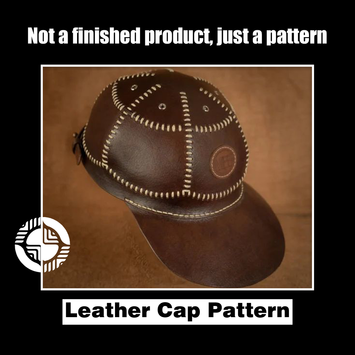 Leather Baseball Cap Die Cutter – DIY Hat Pattern Mold for Leather Craft, Fits 58–61.5 cm Head Size