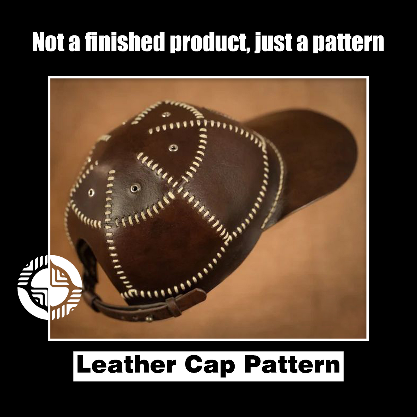 Leather Baseball Cap Die Cutter – DIY Hat Pattern Mold for Leather Craft, Fits 58–61.5 cm Head Size