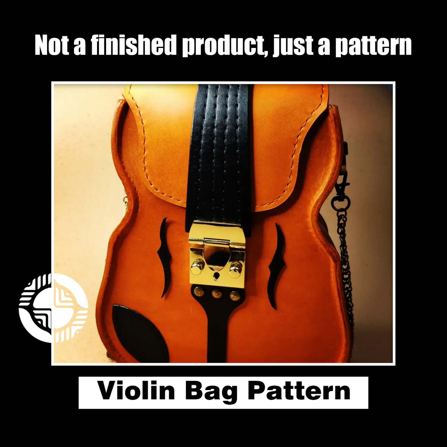 Mini Violin Leather Bag Die Cutter – DIY Violin-Shaped Leather Purse Craft Pattern Tool, Wood/Acrylic Mold or Acrylic/Kraft Template, 15 cm Finished Width