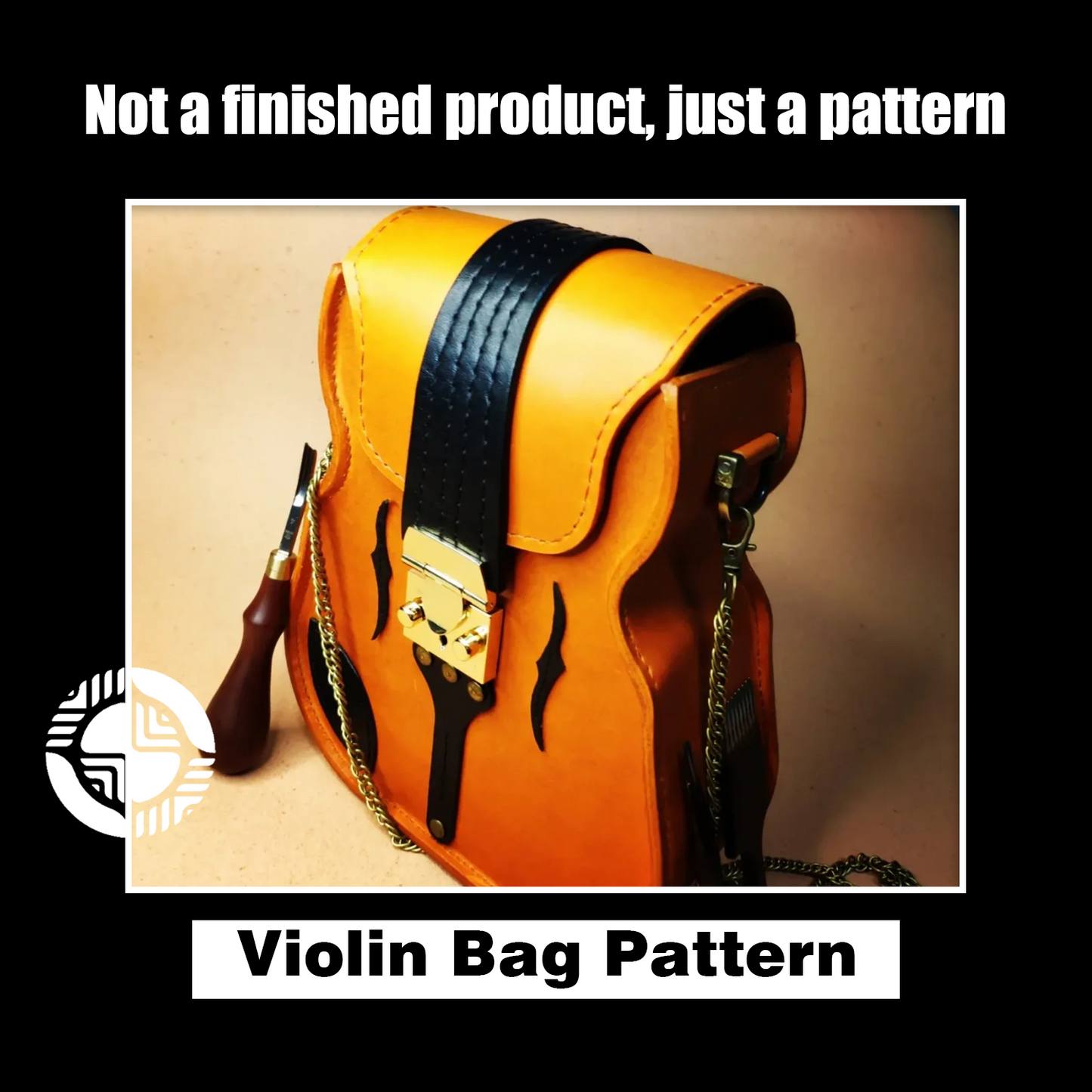 Mini Violin Leather Bag Die Cutter – DIY Violin-Shaped Leather Purse Craft Pattern Tool, Wood/Acrylic Mold or Acrylic/Kraft Template, 15 cm Finished Width