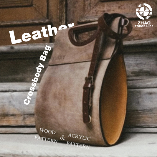 Egg-Shaped Vintage Leather Bag Die Cutter – DIY Shoulder Handbag Craft Pattern Tool, Wood/Acrylic Mold or Acrylic/Kraft Template, 39 x 26 cm Finished Size
