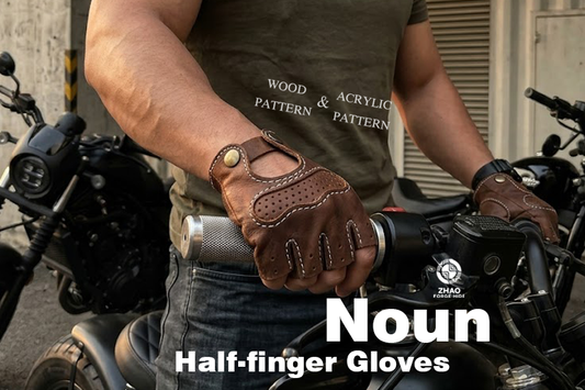 Motorcycle Fingerless Leather Gloves Die Cutter – DIY Biker Half-Finger Glove Craft Pattern Tool, Wood/Acrylic Mold or Acrylic/Kraft Template