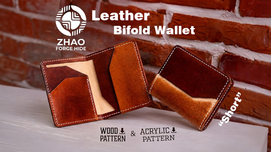 Veg-Tan Bifold Leather Wallet Die Cutter – Card Holder Craft Pattern Tool, 11 x 8.5 cm Finished Size