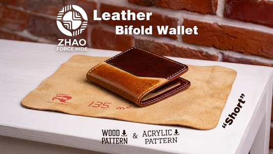 Veg-Tan Bifold Leather Wallet Die Cutter – Card Holder Craft Pattern Tool, 11 x 8.5 cm Finished Size