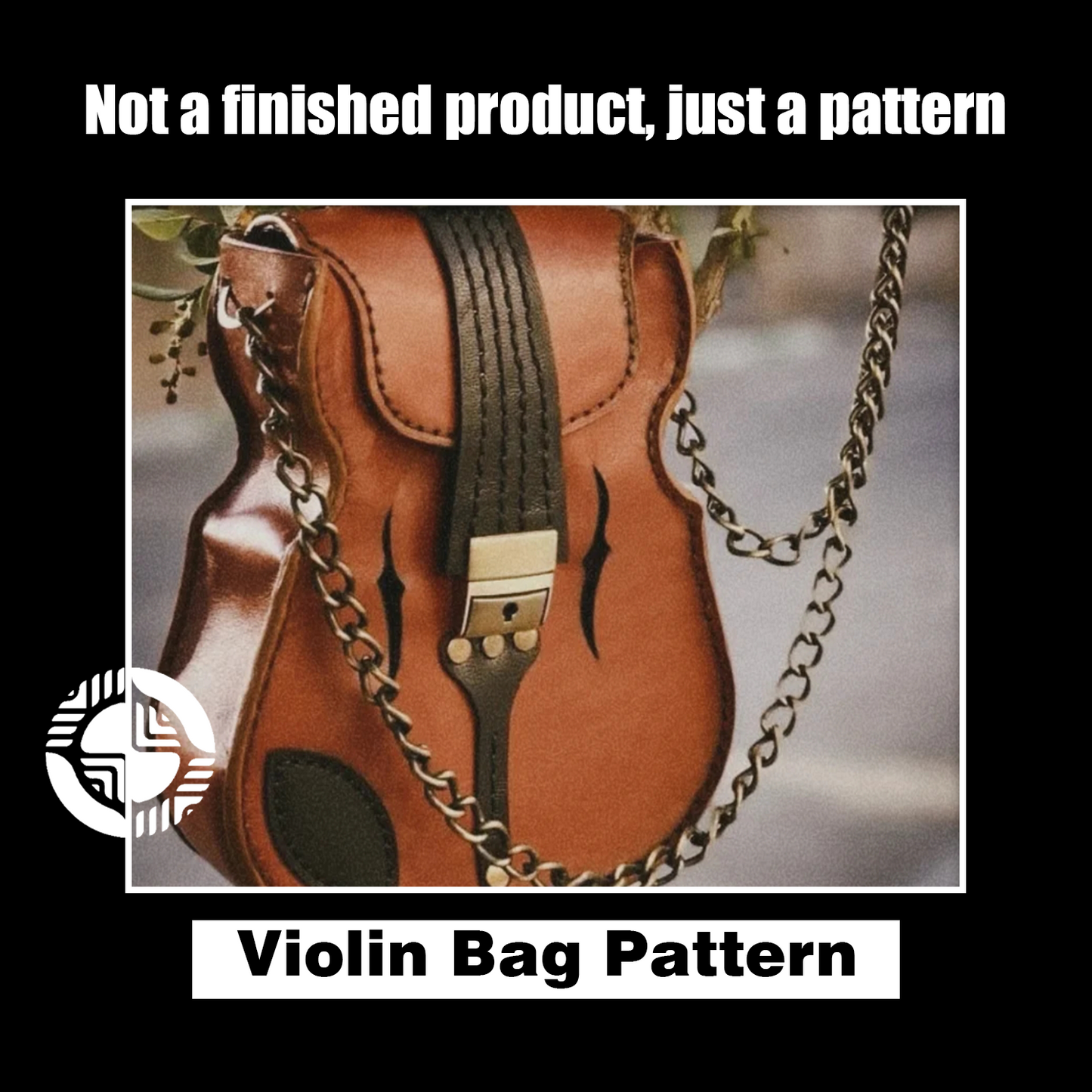 Mini Violin Leather Bag Die Cutter – DIY Violin-Shaped Leather Purse Craft Pattern Tool, Wood/Acrylic Mold or Acrylic/Kraft Template, 15 cm Finished Width