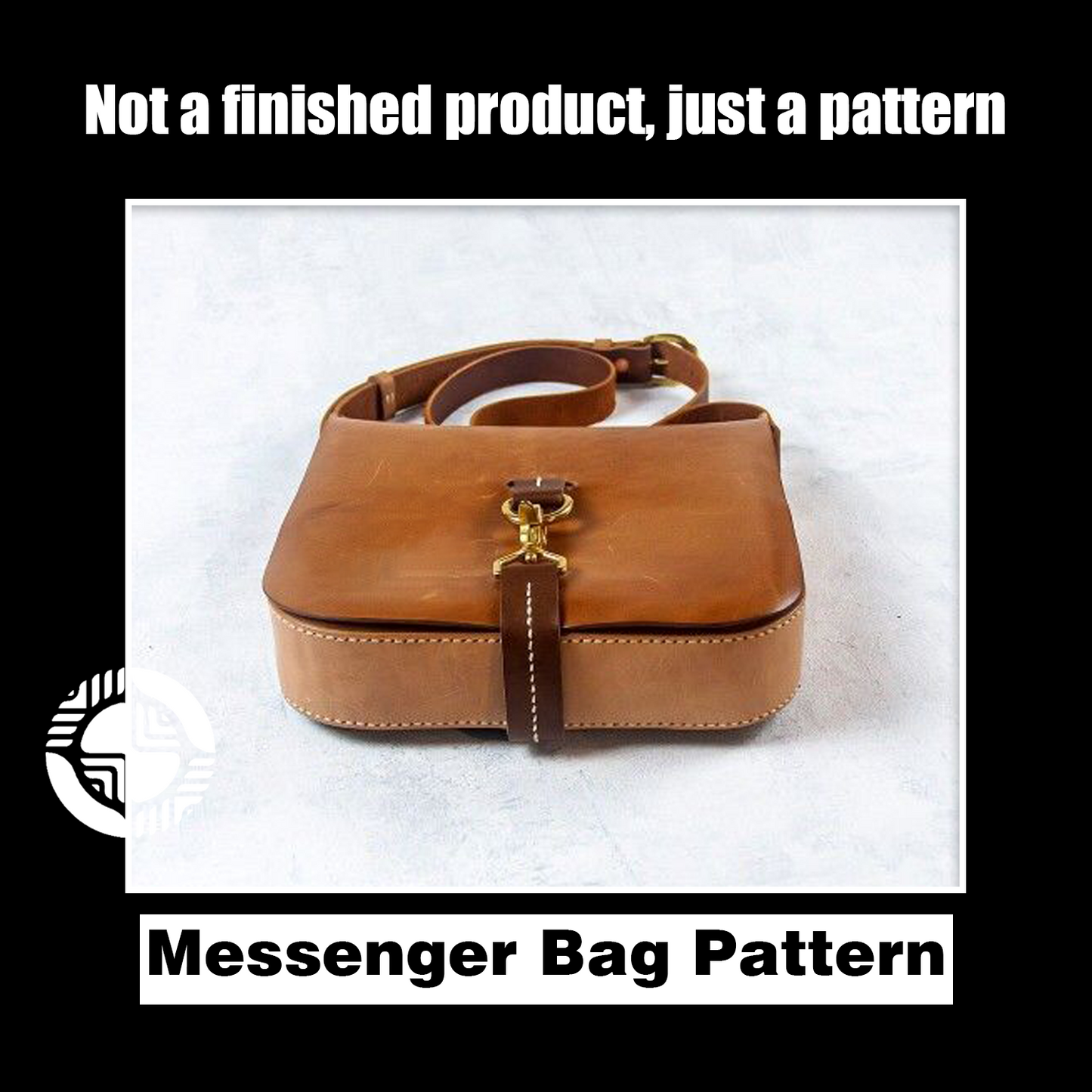 American Messenger Leather Bag Die Cutter – DIY Leather Shoulder Bag Craft Pattern Tool, Wood/Acrylic Mold or Acrylic/Kraft Template