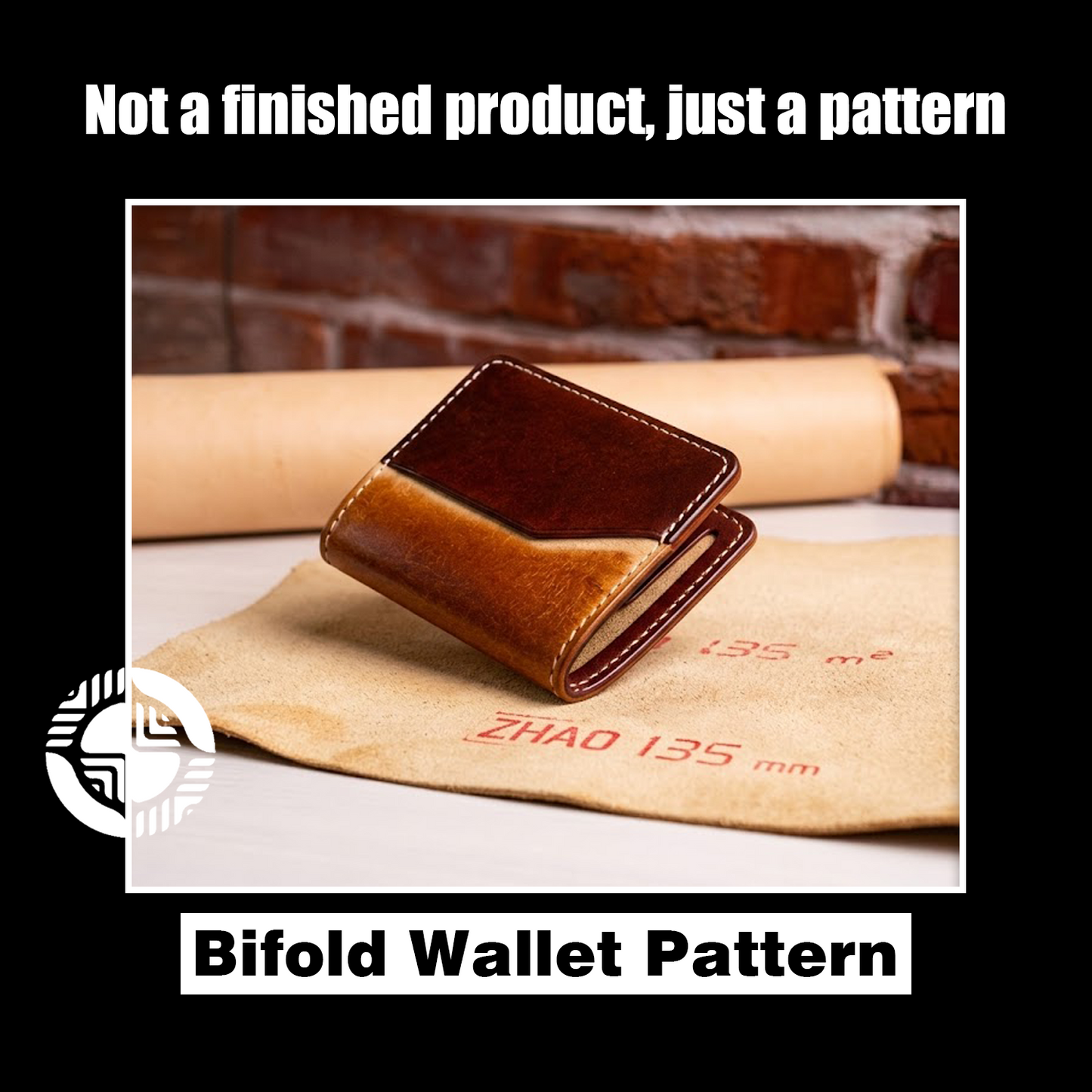 Veg-Tan Bifold Leather Wallet Die Cutter – Card Holder Craft Pattern Tool, 11 x 8.5 cm Finished Size