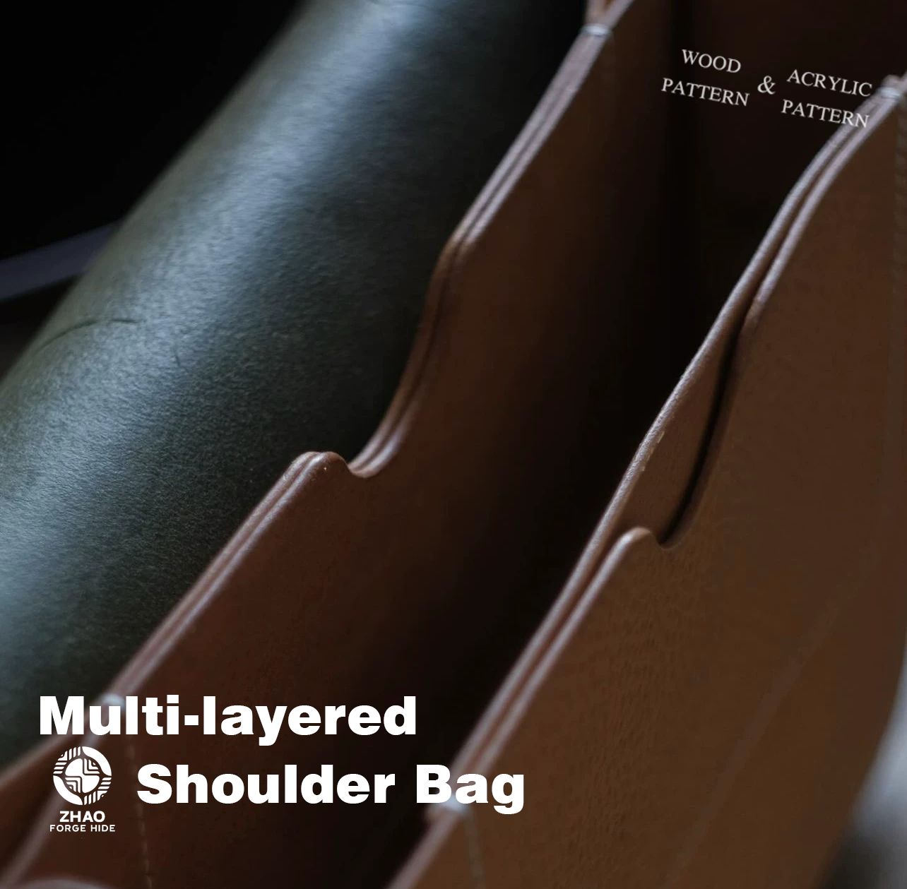 Multi-Layer Leather Shoulder Bag Die Cutter – Leather Craft Pattern Tool, 190 x 260 x 60 mm Finished Size