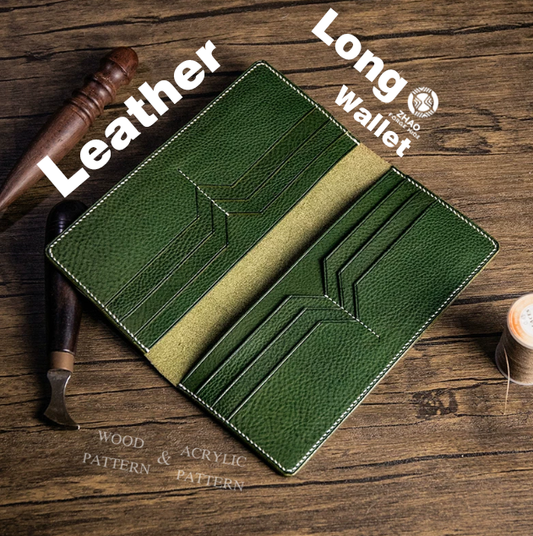 Long Leather Wallet Die Cutter – Multi Card Slot Billfold Pattern Tool, 19 x 9.5 cm Finished Size
