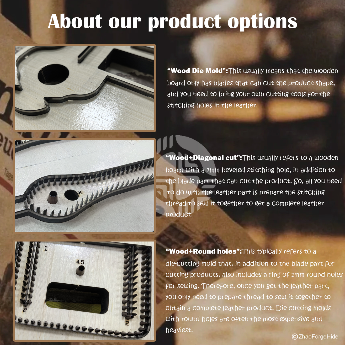 Custom Leathercraft Die Cutter & Template Service – Wood Die Mold, Acrylic Die Mold, Acrylic Template, Kraft Paper Pattern