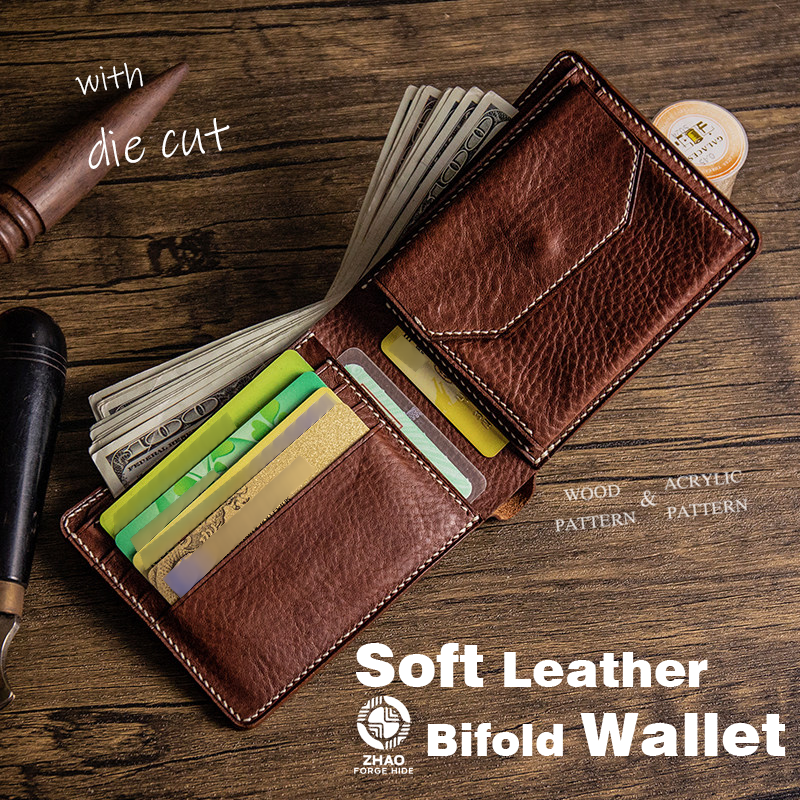 Short Leather Wallet Die Cutter – Card Holder Craft Pattern Tool, 12 x 9.5 cm Finished Size