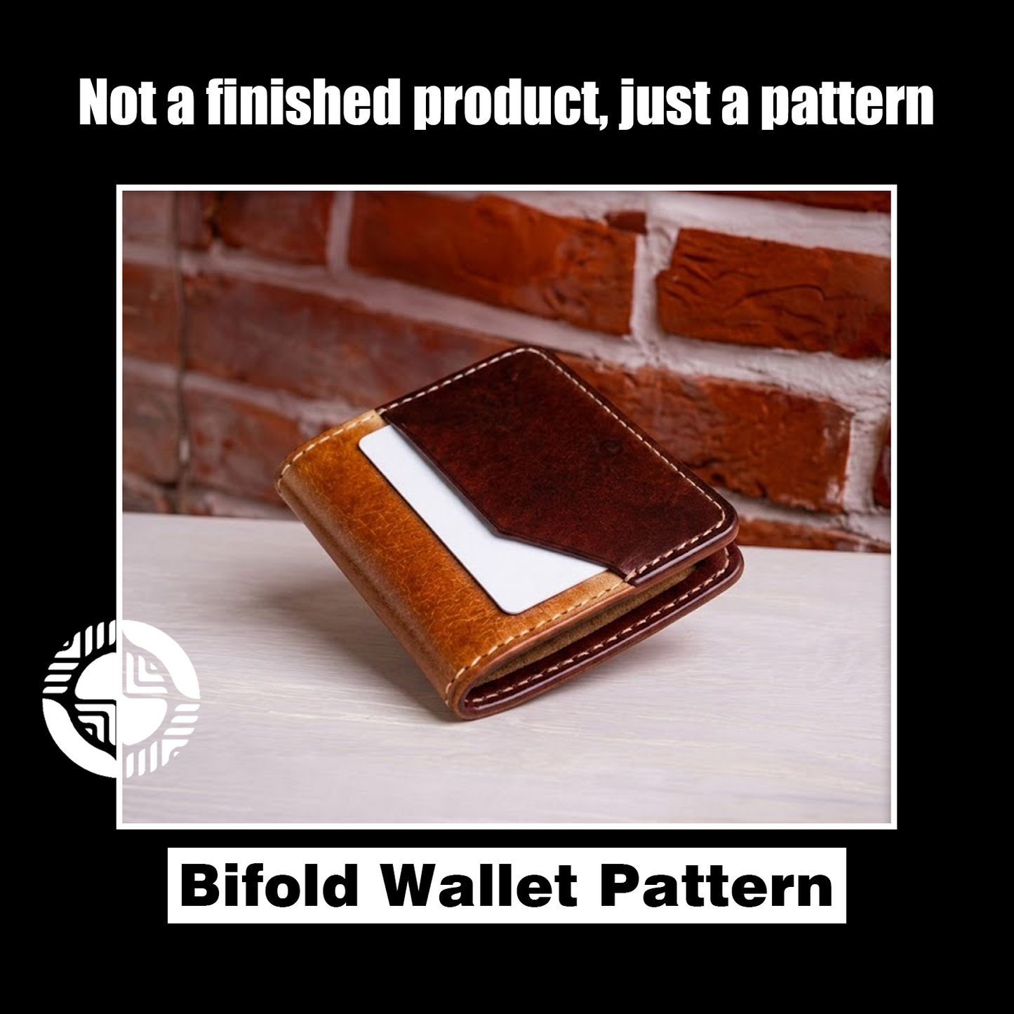 Veg-Tan Bifold Leather Wallet Die Cutter – Card Holder Craft Pattern Tool, 11 x 8.5 cm Finished Size