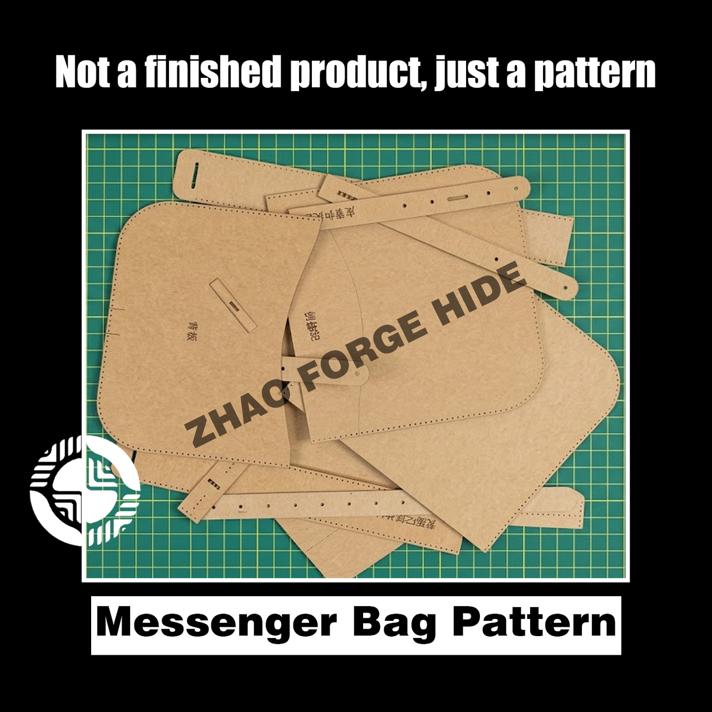 American Messenger Leather Bag Die Cutter – DIY Leather Shoulder Bag Craft Pattern Tool, Wood/Acrylic Mold or Acrylic/Kraft Template