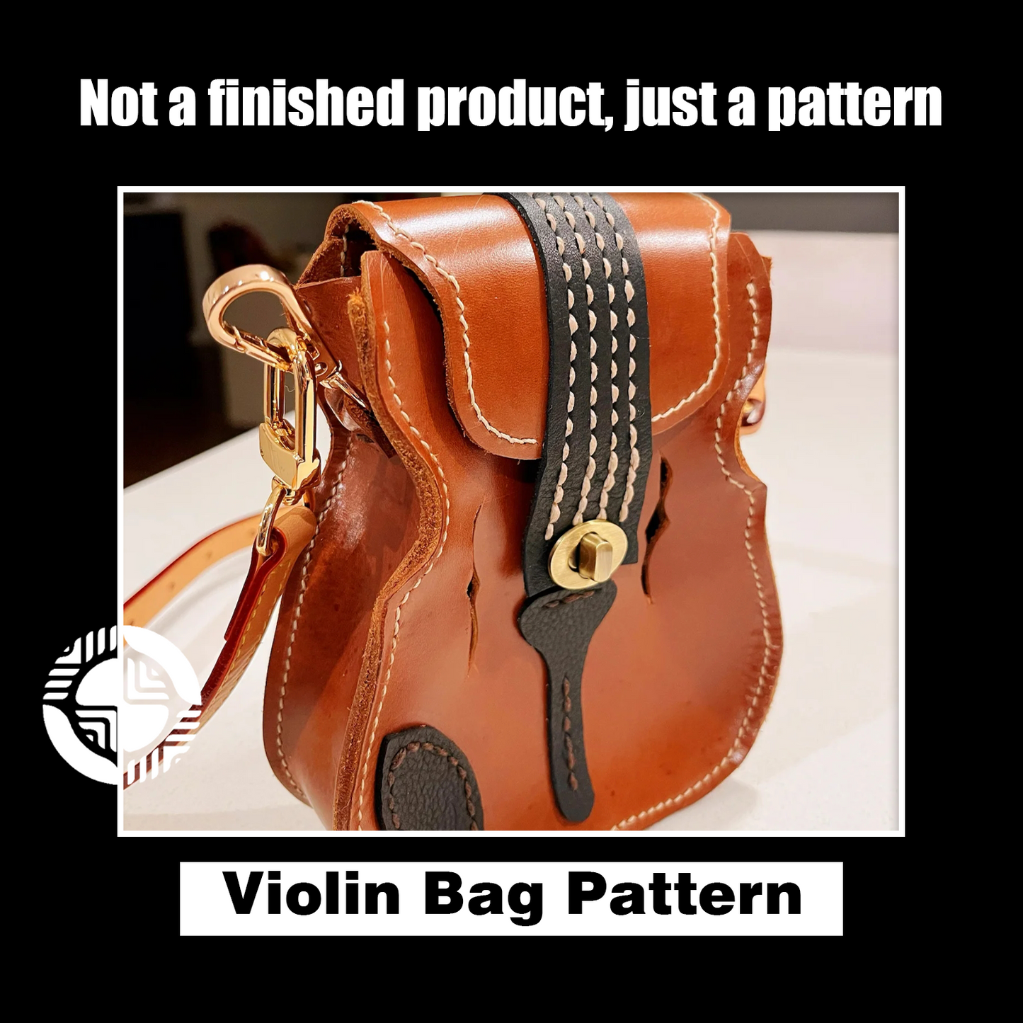 Mini Violin Leather Bag Die Cutter – DIY Violin-Shaped Leather Purse Craft Pattern Tool, Wood/Acrylic Mold or Acrylic/Kraft Template, 15 cm Finished Width