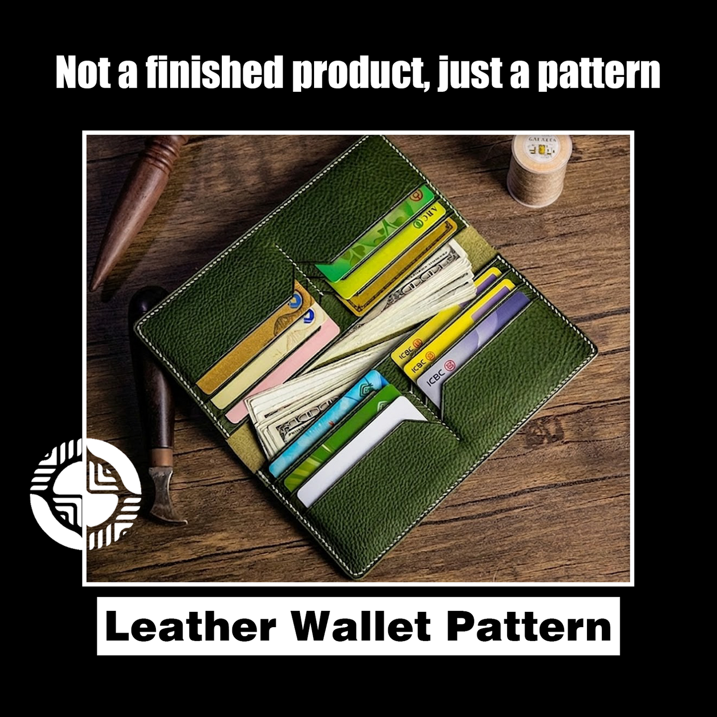 Long Leather Wallet Die Cutter – Multi Card Slot Billfold Pattern Tool, 19 x 9.5 cm Finished Size