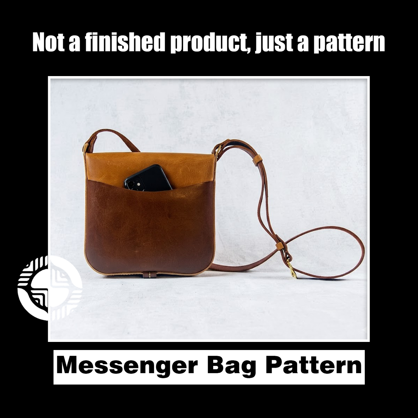 American Messenger Leather Bag Die Cutter – DIY Leather Shoulder Bag Craft Pattern Tool, Wood/Acrylic Mold or Acrylic/Kraft Template