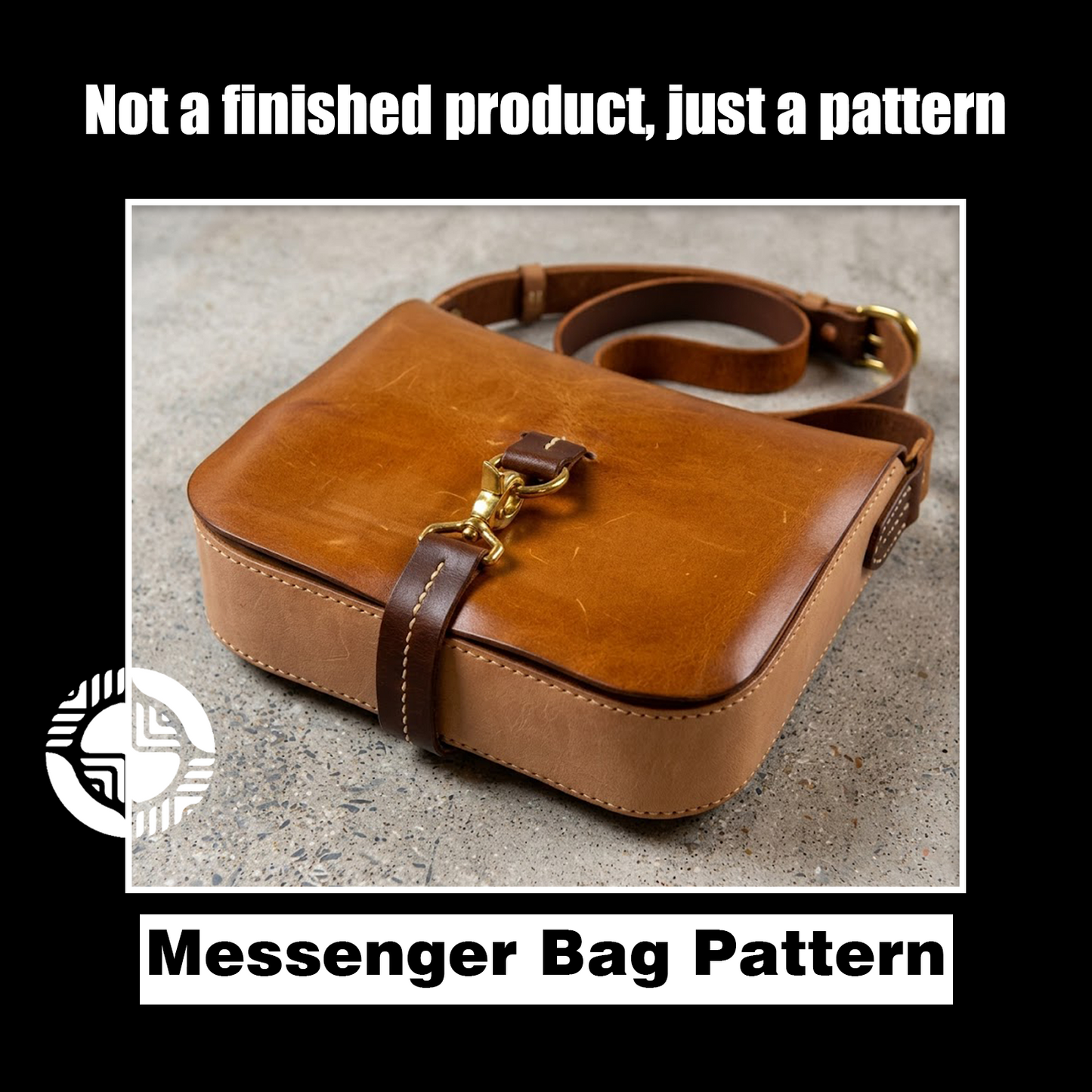 American Messenger Leather Bag Die Cutter – DIY Leather Shoulder Bag Craft Pattern Tool, Wood/Acrylic Mold or Acrylic/Kraft Template