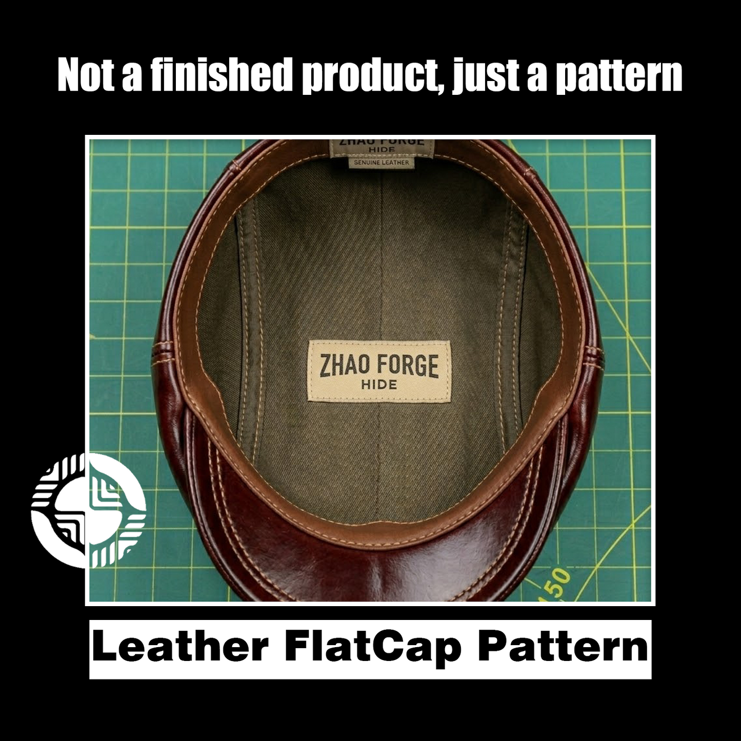 Flat Brim Leather Cap Die Cutter – DIY Leather Baseball Hat Craft Pattern Tool, Wood/Acrylic Mold or Acrylic/Kraft Template, 55–62.5 cm Head Size