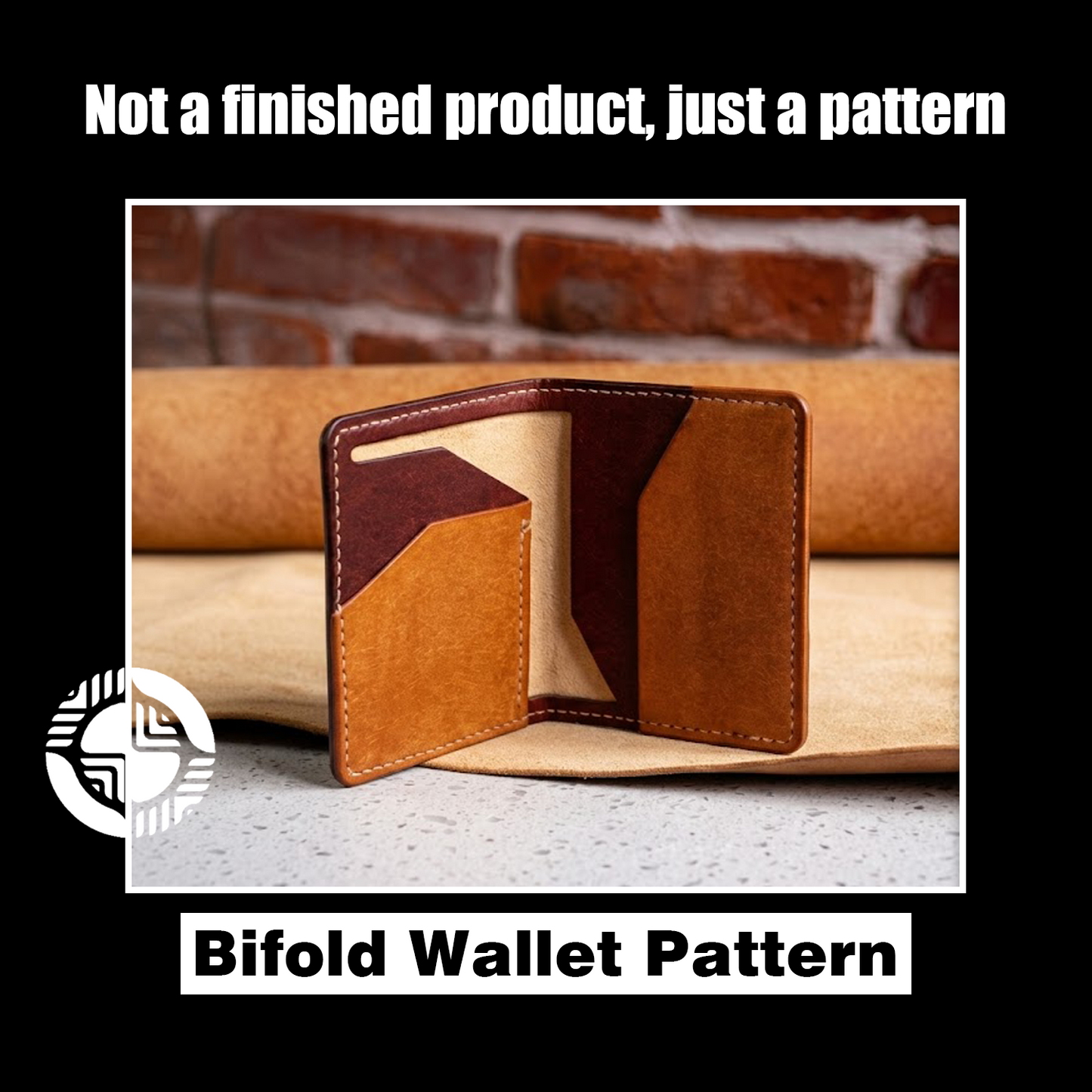 Veg-Tan Bifold Leather Wallet Die Cutter – Card Holder Craft Pattern Tool, 11 x 8.5 cm Finished Size