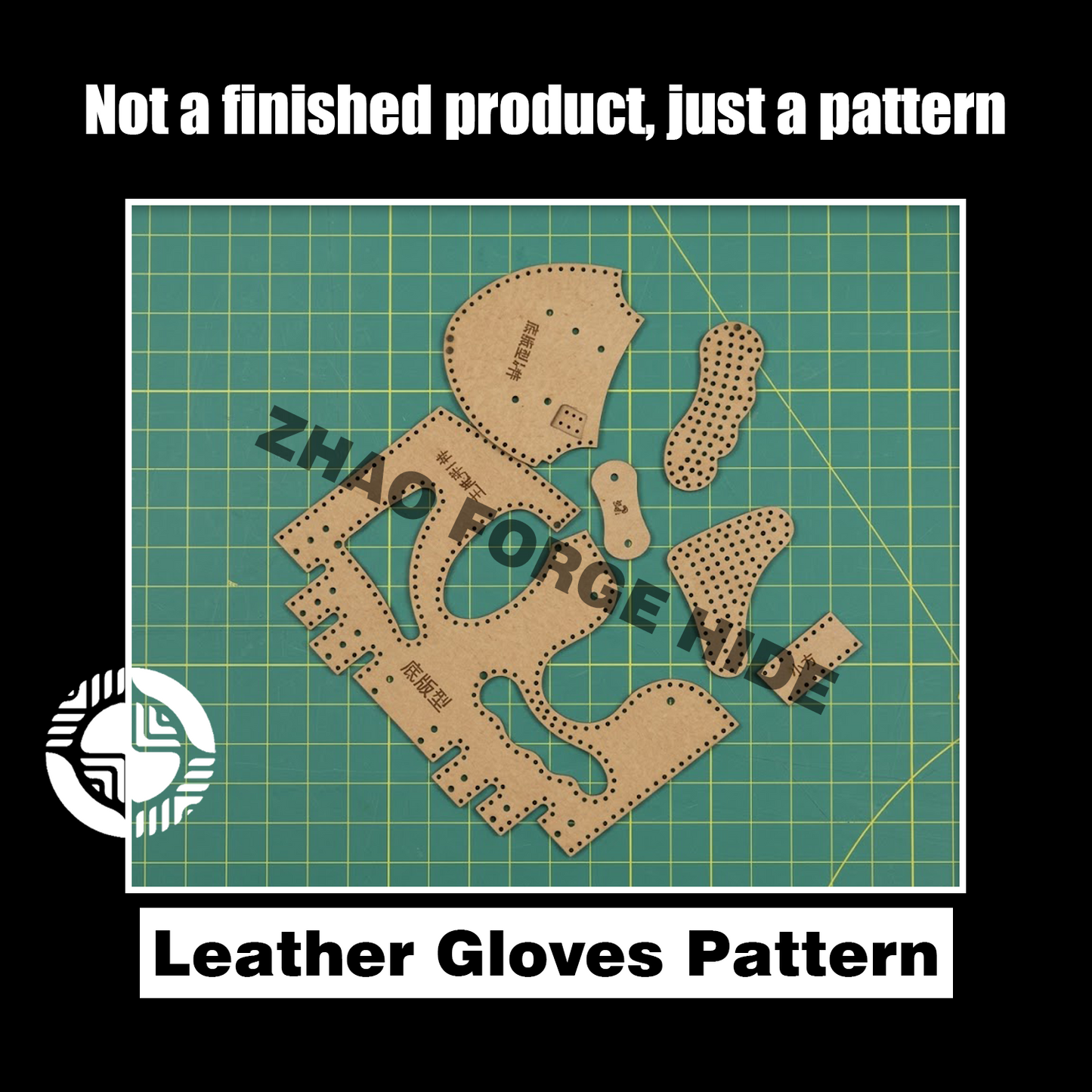 Motorcycle Fingerless Leather Gloves Die Cutter – DIY Biker Half-Finger Glove Craft Pattern Tool, Wood/Acrylic Mold or Acrylic/Kraft Template
