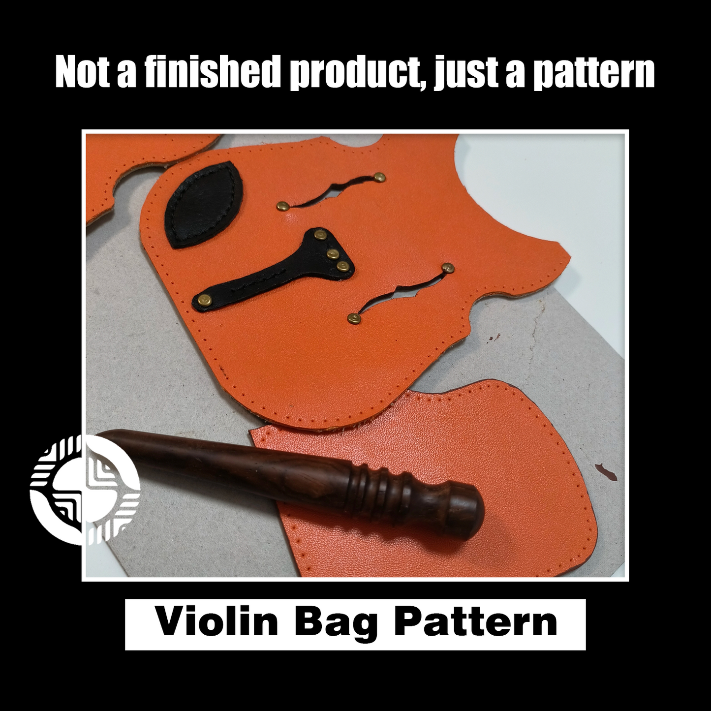 Mini Violin Leather Bag Die Cutter – DIY Violin-Shaped Leather Purse Craft Pattern Tool, Wood/Acrylic Mold or Acrylic/Kraft Template, 15 cm Finished Width