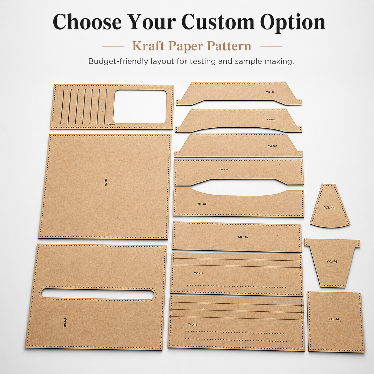 Custom Leathercraft Die Cutter & Template Service – Wood Die Mold, Acrylic Die Mold, Acrylic Template, Kraft Paper Pattern