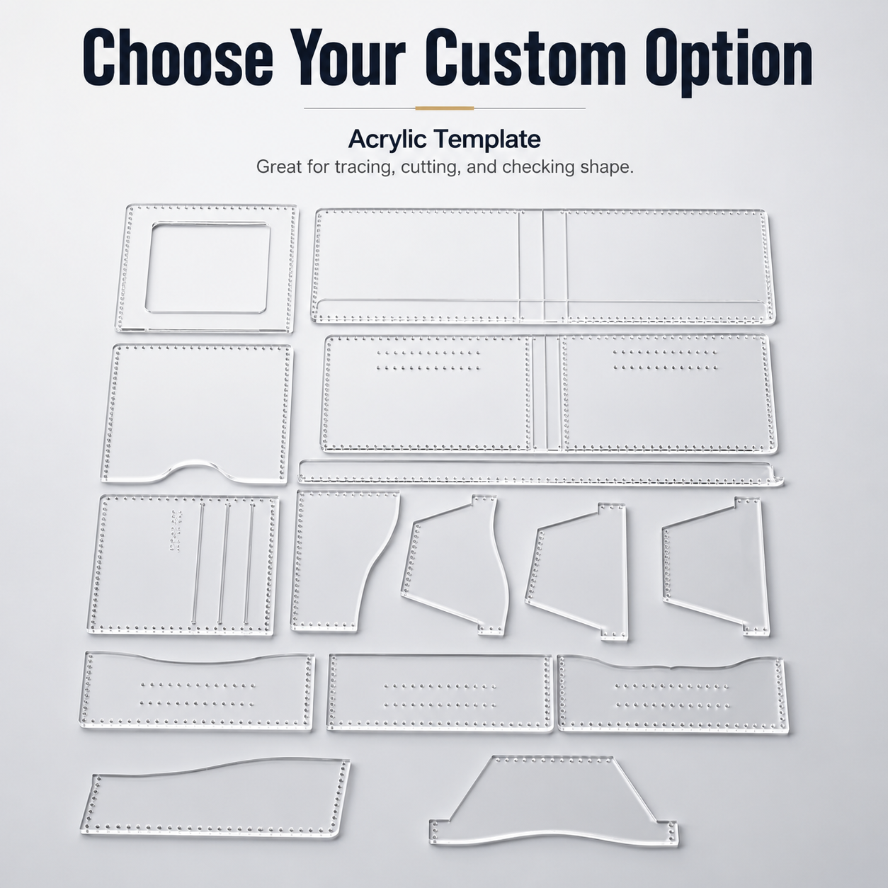 Custom Leathercraft Die Cutter & Template Service – Wood Die Mold, Acrylic Die Mold, Acrylic Template, Kraft Paper Pattern